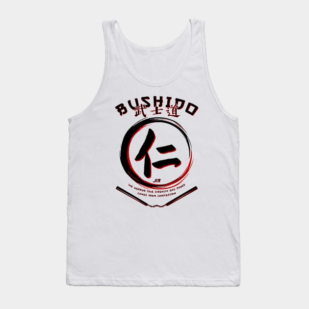 Seven Virtues of BUSHIDO - JIN - Martial Arts Kung-Fu Tank Top by 8 Fists of Tees